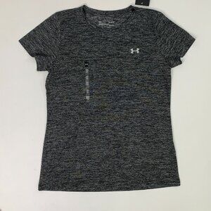 Under Armour Women's UA Top M Tech Twist T-Shirt Gray Black Size M